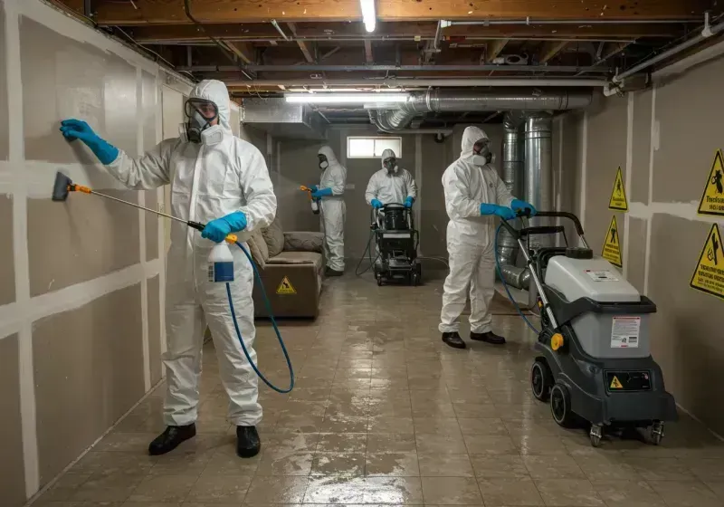 Basement Moisture Removal and Structural Drying process in Elsmere, KY